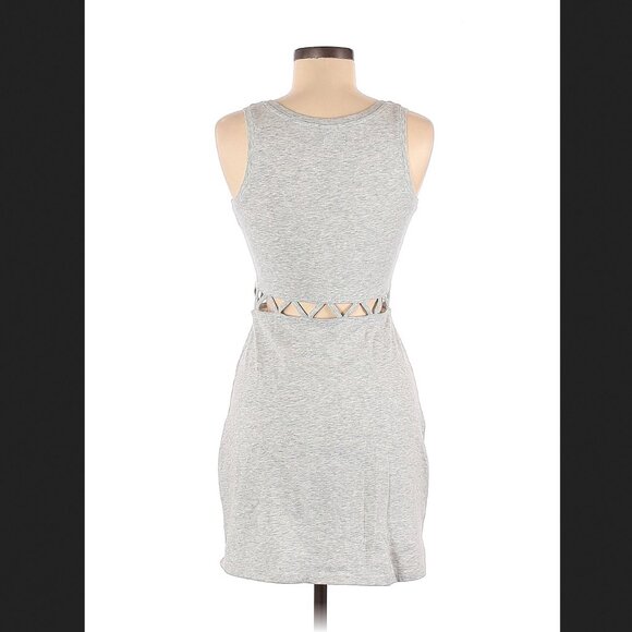 Heather Gray Casual Dress with cutouts - Picture 2 of 2
